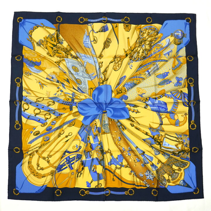 楽天市場】【中古】Hermes エルメス カレ90 soleil de soie シルクの 