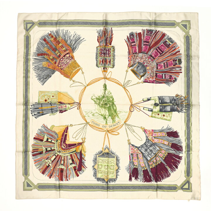 楽天市場】【中古】Hermes エルメス カレ90 CUIRS DU DESERT 砂漠の革  