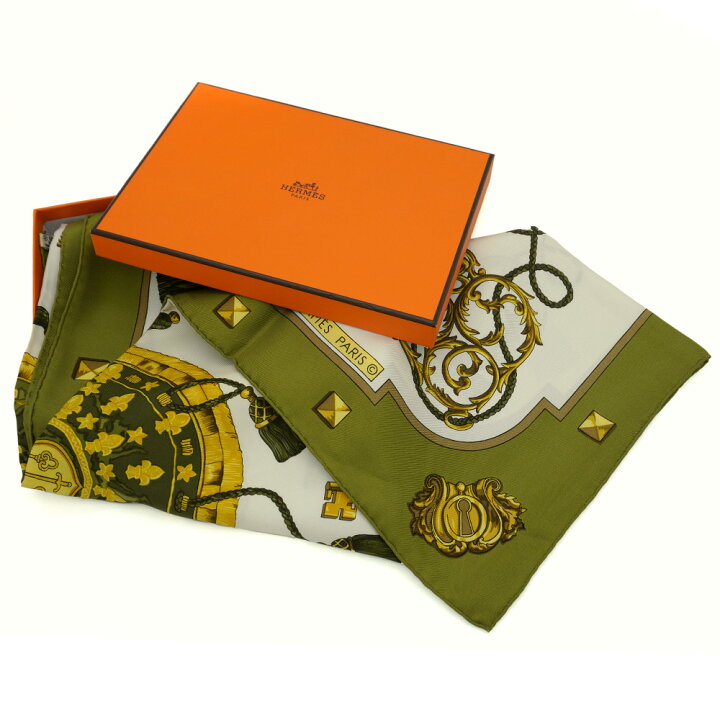 楽天市場】【中古】Hermesエルメス スカーフ カレ90 シルク LES CLES  