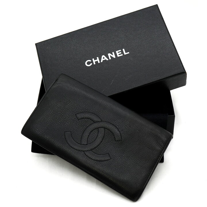 楽天市場】【中古】CHANEL シャネル ココマーク キャビアスキン 二  