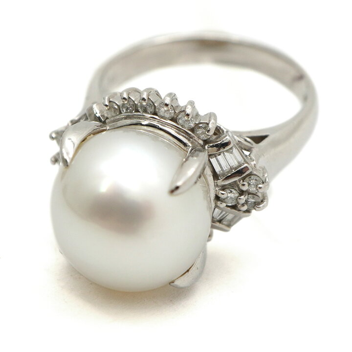 楽天市場】【中古】MIKIMOTO ミキモト パール ダイヤ プラチナ リング  