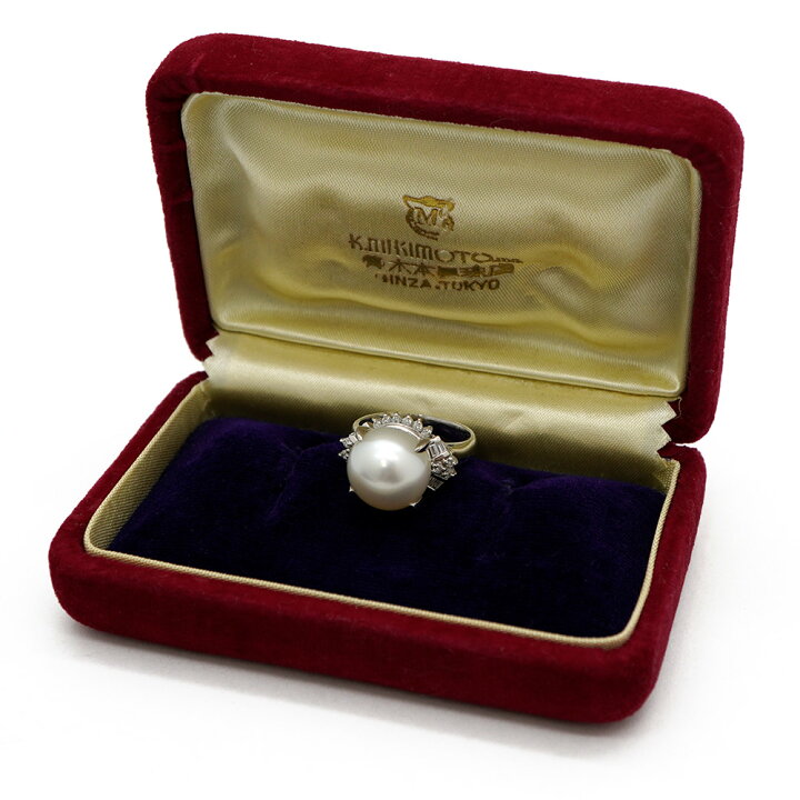 楽天市場】【中古】MIKIMOTO ミキモト パール ダイヤ プラチナ リング  
