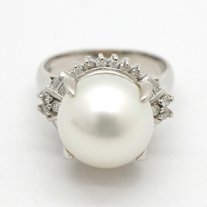 楽天市場】【中古】MIKIMOTO ミキモト パール ダイヤ プラチナ リング  