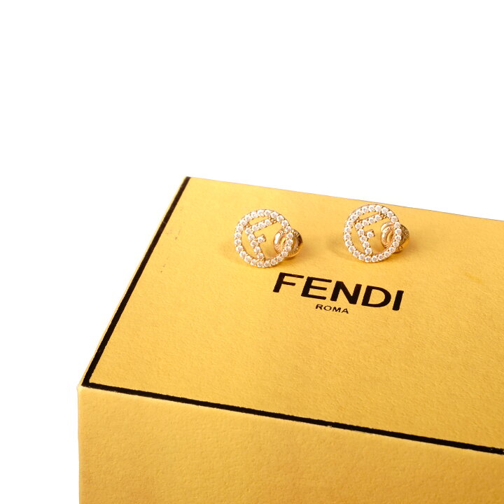 楽天市場】FENDI フェンディ ピアス エフ イズ フェンディ パヴェ ロゴ 