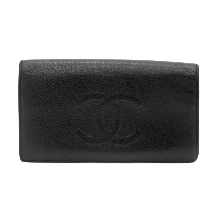 楽天市場】【中古】CHANEL シャネル ココマーク キャビアスキン 二  