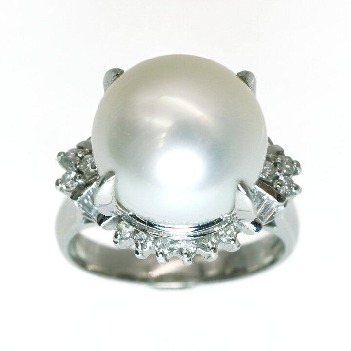 楽天市場】【中古】MIKIMOTO ミキモト パール ダイヤ プラチナ リング  