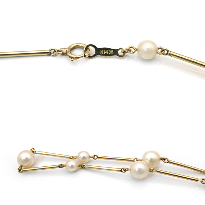 楽天市場】MIKIMOTO ミキモト ブレスレット K14YG 本真珠 4.1〜6.5mm珠 