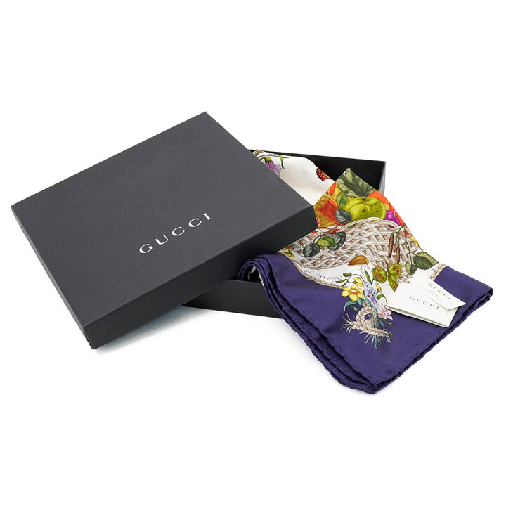 楽天市場】【中古】GUCCI グッチ スカーフ 大判 ネイビー/ホワイト  
