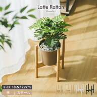 プランタースタンド 脚付き 木目調 & スチール 1段 植木鉢 組立簡単 スリム 省スペース ラタン調 おしゃ…