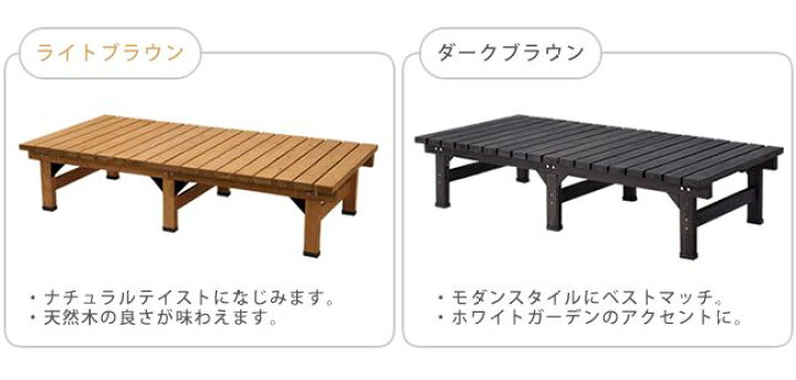 楽天市場 デッキ縁台 180 90cm ウッドデッキ風 簡単 縁側 本格的 Diy 木製 天然木 庭 ベランダ マンション おしゃれ 小型 北欧 ガーデン 屋外 家具 ライトブラウン ダークブラウン ガーデン Diyインテリアのお店 Colorspro