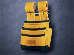 KNICKS ニックス 最高級硬式グローブ革 チェーンタイプ 3段腰袋【キャメル】KGC-301DDX 【バリスティックナイロン補強仕上】