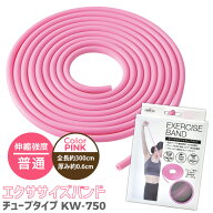 【保証付】エクササイズバンド PINK ピンク 普通 チューブタイプ KW-750 健康 ダイエット ダイエット器具…