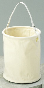 9号(白)帆布 底板付き電工用バケツ 直径27cm×高さ31.5cm(KB-20-27W) ガーデニング DIY 道具 工具 ツール 大工 外仕事 工事 現場 職人 コヅチ 燕三条
