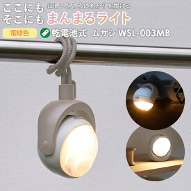 人感センサーライト 屋外 防犯ライト 乾電池式 LEDセンサーライト ムサシ RITEX ここにもそこにもまんまるセンサーライト モカベージュ（WSL-003MB） 乾電池 防犯グッズ 防災グッズ フットライト 寝室 廊下 ランタン ライト 非常灯 玄関