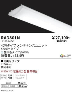 �y15,000�~�`�����������z�����Ɩ� SOLID�^40Wx2���^5200lm�^5000K RAD801N (���k�C���E����E����������)