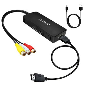 RCA to HDMI �ϊ��R���o�[�^�[ AV �R���|�W�b�g hdmi �ϊ��A�_�v�^ 3�F�[�q hdmi �ϊ� �Â��Q�[���@�iPS1�APS2�AS