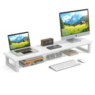 モニター台 卓上 デスクシェルフ 2段 幅100cm 高さ12.7cm モニタースタンド キーボード収納 机上台 耐荷…