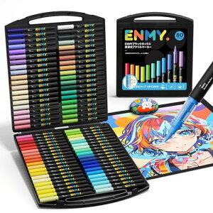 ENMY �u���b�N�{�b�N�X 80�F�Z�b�g ���t�� �A�N�����}�[�J�[ �C���X�g�}�[�J�[ ���� ���F �A�[�g�}�[�J�[ �M�y�� ���p ���� �t�@�u���b