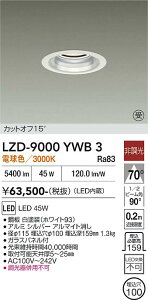LZD-9000YWB3�@LED�_�E�����C�g�@LED 5500�N���X 45W 3000K �q�`���E�R�E