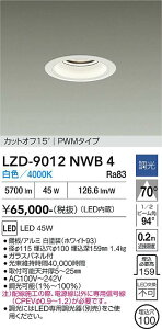 LZD-9012NWB4�@LED�_�E�����C�g�@LED 5500�N���X 45W 4000K PWM