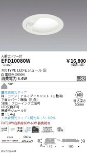 EFD10080W�@3000K�Z���T�[�t�_�E�����C�g�i���F�j�@ENDO �����Ɩ� �G���h�E �y3980�~�ȏ�(�ō�)�ő��������z