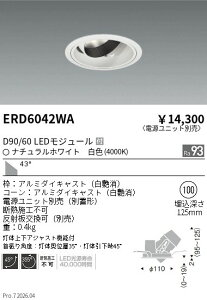 ERD6042WA�@DUAL�@���j�o�[�T��DL�@D90 D60�@4000K�@���L�@ENDO �����Ɩ� �G���h�E �y3980�~�ȏ�(�ō�)�ő��������z