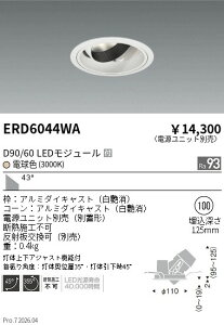 ERD6044WA�@DUAL�@���j�o�[�T��DL�@D90 D60�@3000K�@���L�@ENDO �����Ɩ� �G���h�E �y3980�~�ȏ�(�ō�)�ő��������z