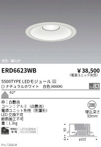 ERD6623WB�@COB�x�[�XDL���R�[���@5500�^�C�v�@4000K�@���L�p�@ENDO �����Ɩ� �G���h�E �y3980�~�ȏ�(�ō�)�ő��������z
