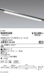 RAD916N�@���[�X�E�F�C�Ɩ�_6000lm_5000K�@ENDO �����Ɩ� �G���h�E �y3980�~�ȏ�(�ō�)�ő��������z