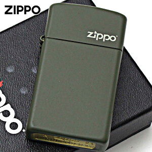 Zippo �W�b�|���C�^�[ �X���� �O���[�� �}�b�g �W�b�| ���S SLIM Green Matte Zippo Logo 1627ZL ���[���֐�p���i