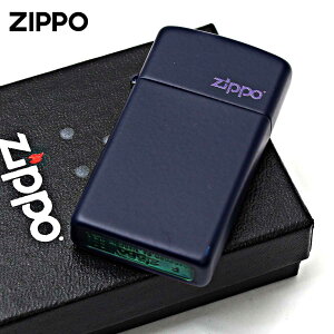 Zippo �W�b�|���C�^�[ �X���� �l�C�r�[ �}�b�g �W�b�| ���S SLIM Navy Matte Zippo Logo 1639ZL ���[���֐�p���i