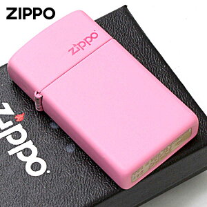 Zippo �W�b�|���C�^�[ �X���� �s���N �}�b�g �W�b�| ���S SLIM Pink Matte Zippo Logo 1638ZL ���[���֐�p���i