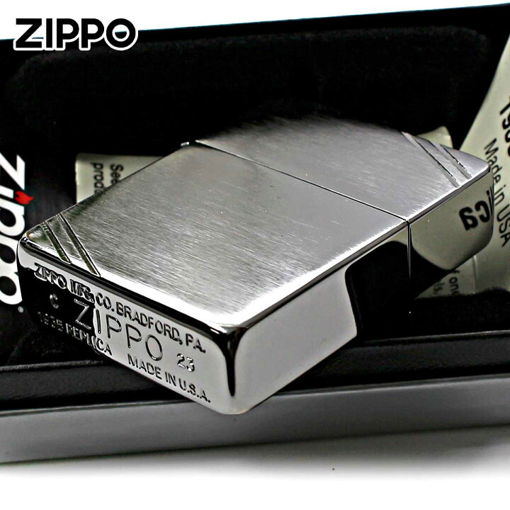 楽天市場】Zippo ジッポライター 1935レプリカ 無地 シルバー つや消し  