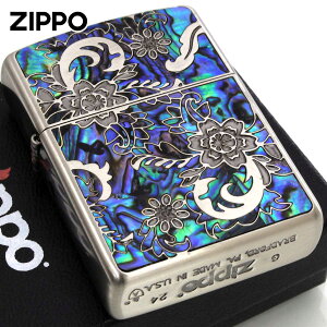 Zippo �W�b�|���C�^�[ �A�[�}�[ �V�F�� ���U�C�N�V�F�� ARMOR Mosaic Shell Antique Nickel B ���[���֐�p���i