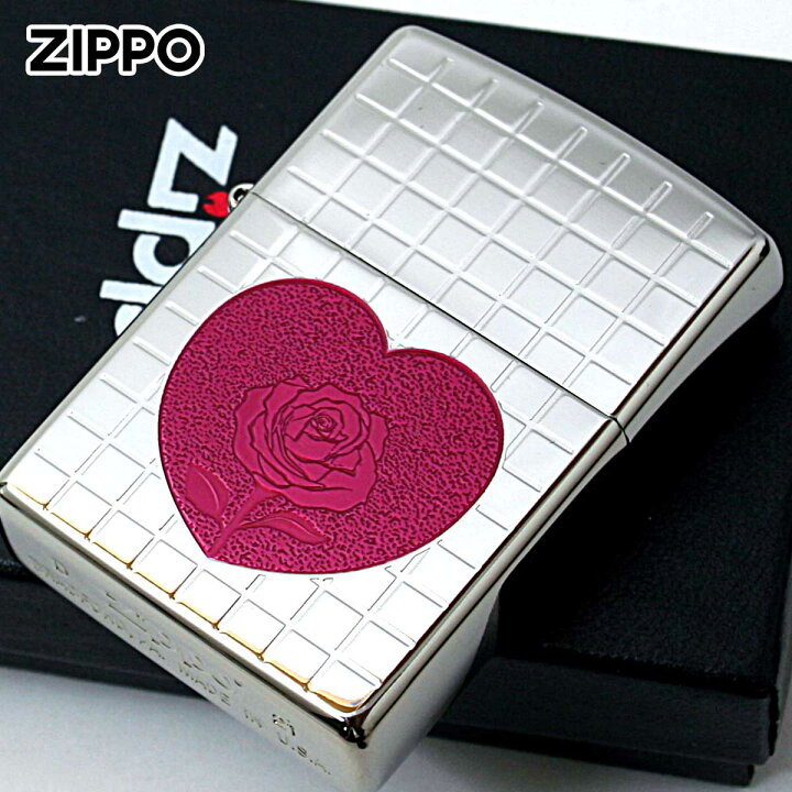 楽天市場】Zippo ジッポライター ハート 薔薇 チタニューム 