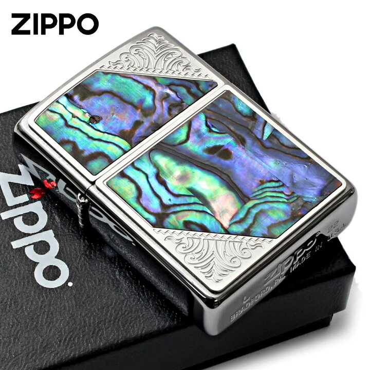 楽天市場】Zippo ジッポライター シェル 貝 インレイ 象嵌 ウエスタン 