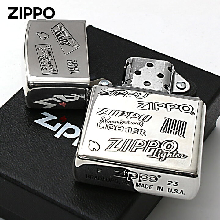 楽天市場】Zippo ジッポライター 歴代 ジッポー ロゴ 両面加工 銀