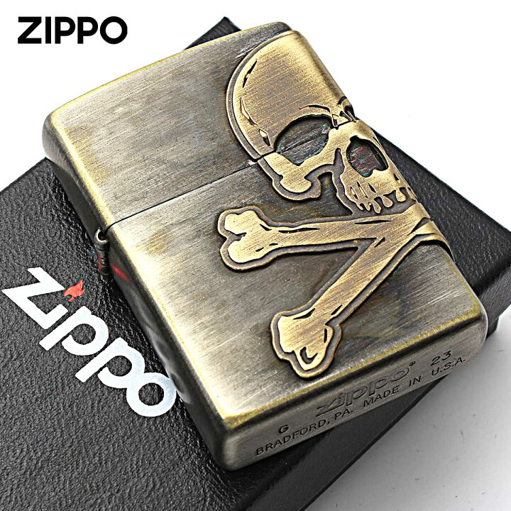 楽天市場】Zippo ジッポライター スカル ドクロ 骸骨 アンティーク 