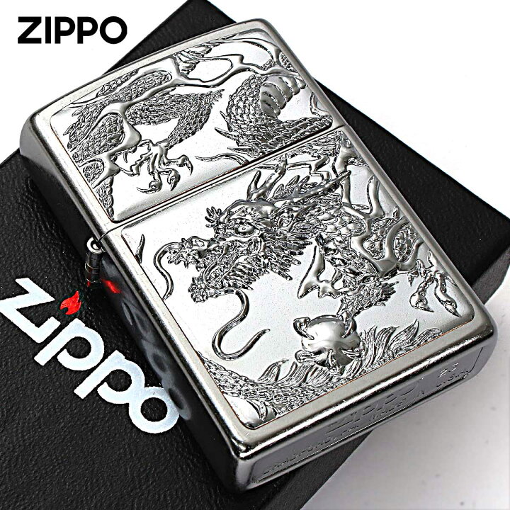 楽天市場】Zippo ジッポライター 龍 ドラゴン 立体電鋳板 クローム 