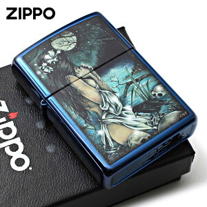 Zippo �W�b�|���C�^�[ ���B�N�g���A�E�t�����Z Victoria Frances High Polish Blue ���� �|���b�V�� �u���[ 49764 ���[���֐�p���i