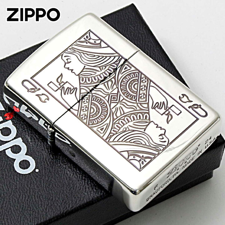 楽天市場】Zippo ジッポライター トランプ柄 銀いぶし クイーン メール 