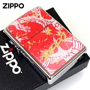 Zippo ジッポライター 友禅和紙 伝統 和柄 ジッポ ロゴ 鶴 赤 1201S911 メール便専用商品