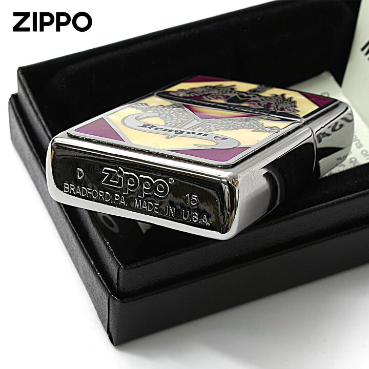 楽天市場】Zippo ジッポー 龍 ドラゴン シェル 貝 インレイ 象嵌 剣 