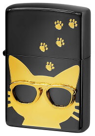 Zippo ジッポー 動植物系 Love Cat 猫が大好き サングラス ゴールド BdCAT-GD zippo ジッポ ライター オプション購入で名入れ可