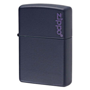 Zippo �W�b�|�[ �l�C�r�[ �}�b�g �W�b�| ���S Navy Matte Zippo Logo 239ZL �v���[���g ���蕨 �j�� ���� �V���v�� �I�v�V�����w���Ŗ������ ���[���։�