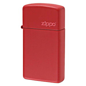 Zippo �W�b�|�[ �X���� ���b�h �}�b�g �W�b�| ���S SLIM Red Matte Zippo Logo 1633ZL �v���[���g ���蕨 ���� �V���v�� �I�v�V�����w���Ŗ������ ���[���։�