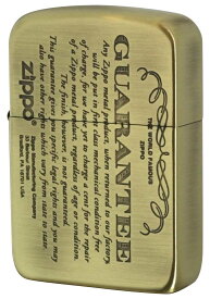 Zippo ジッポー 定番 GUARANTEE No.1941 ギャランティー柄 41GRT-BS zippo ジッポ ライター オプション購入で名入れ可 メール便可