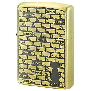 Zippo �W�b�|�[ �˂� �L �����K �� �u���b�N�L���b�g �u���X BRICK CAT BS 1201S820 �v���[���g ���蕨 ���� ���킢�� �I�v�V�����w���Ŗ������