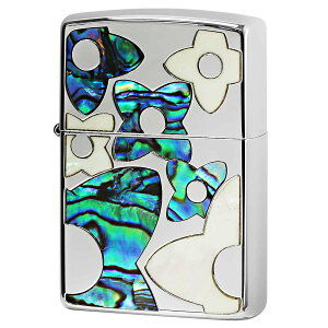 Zippo �W�b�|�[ �V�F�� �L �C�����C �ۛ� �t�����[ �� �V���o�[ Shell Flower SV 1201S835 �v���[���g ���蕨 ���� ���킢�� ���� �I�v�V�����w���Ŗ������
