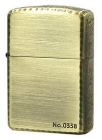 Zippo ジッポー 特殊加工 SKULL(ドクロ系)3ER-SKULL (A）Antique Brass zippo ジッポ ライター オプション購入で名入れ可